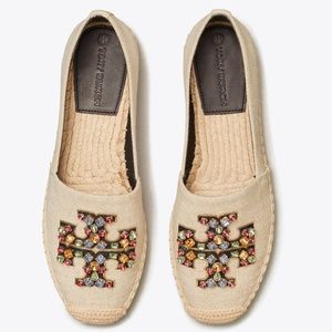 Price DROP$!~T BURCH~NEW Ines Jewel T Logo Espadr.